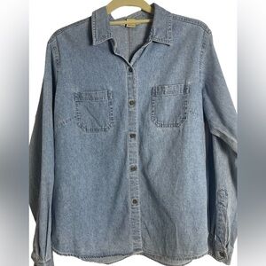 Woolrich Women’s Denim Top Long Sleeves Size Medium